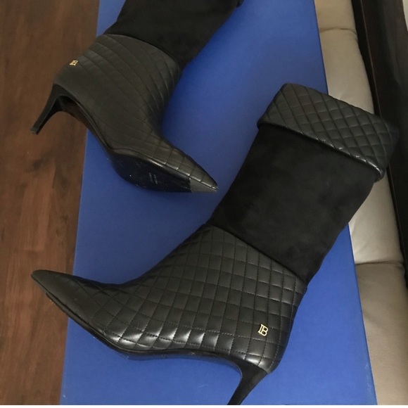 Authentic black leather/suede Balmain boots size 37 - Picture 7 of 9